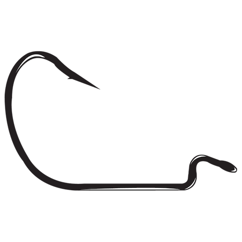 Gamakatsu G-Lock Worm Hook - Black - 1/0